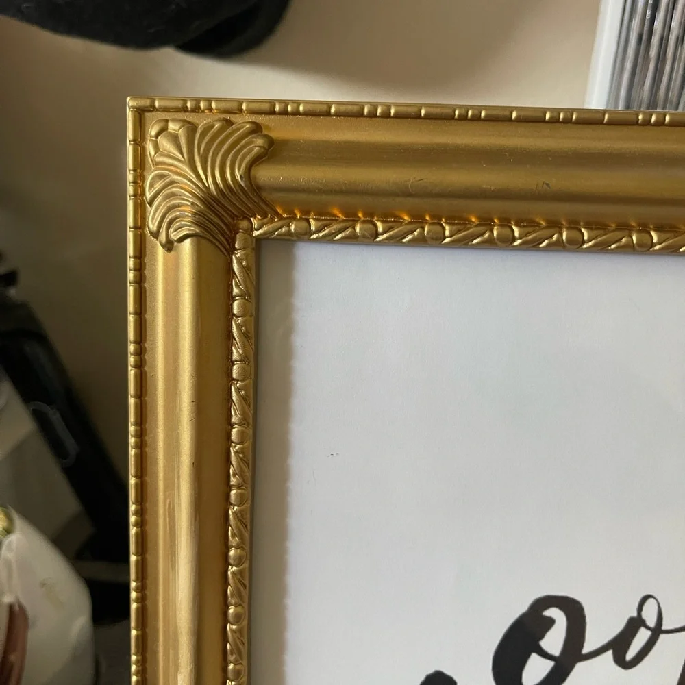 Customized Upcycled Golden Oh La La Picture Frame